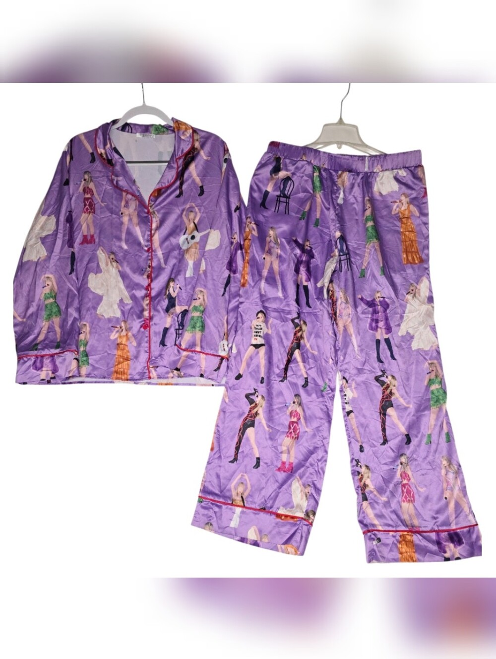 Taylor Swift Eras Tour Miami Satin Pajama Set For Women - Picture 3 of 11